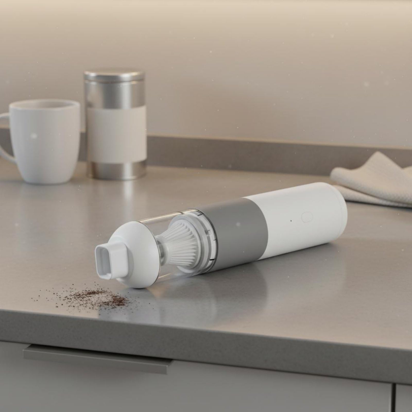 Aspiratore Ricaricabile Compatto Leggero Mini Aspirapolvere Senza Fili Aspirapolvere da Scrivania Ricaricabile per Bar, Caffetteria, Cucina