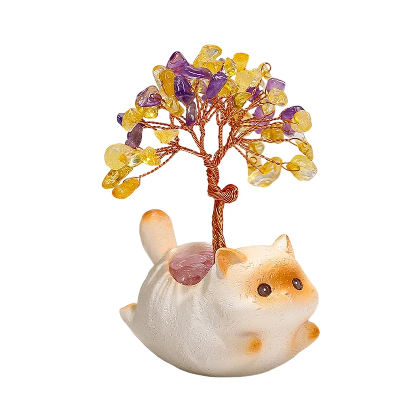 Oxxggkao Crystal Tree with Cartoon Bonsais Quartzs Crystal Money Tree Bonsais Feng Shuis Decors Housewarmings Present Home Decors Feng Shuis Decoration
