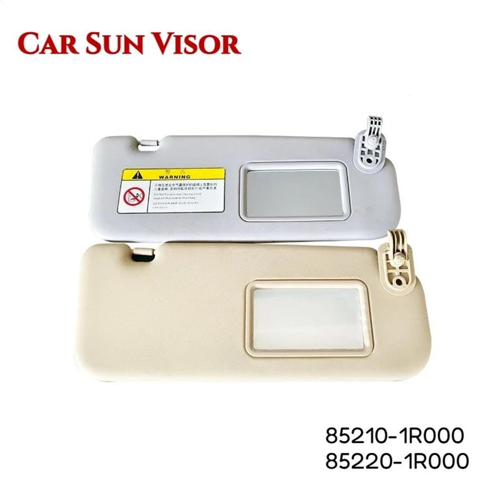 Parasol Parasol Coche Tablero Protector Solar con Espejo 85210-1R000 85220-1R000 para Hyundai para Accent 1E 2011 2012 2013 2014 2015 Visera(Grey,Bien)