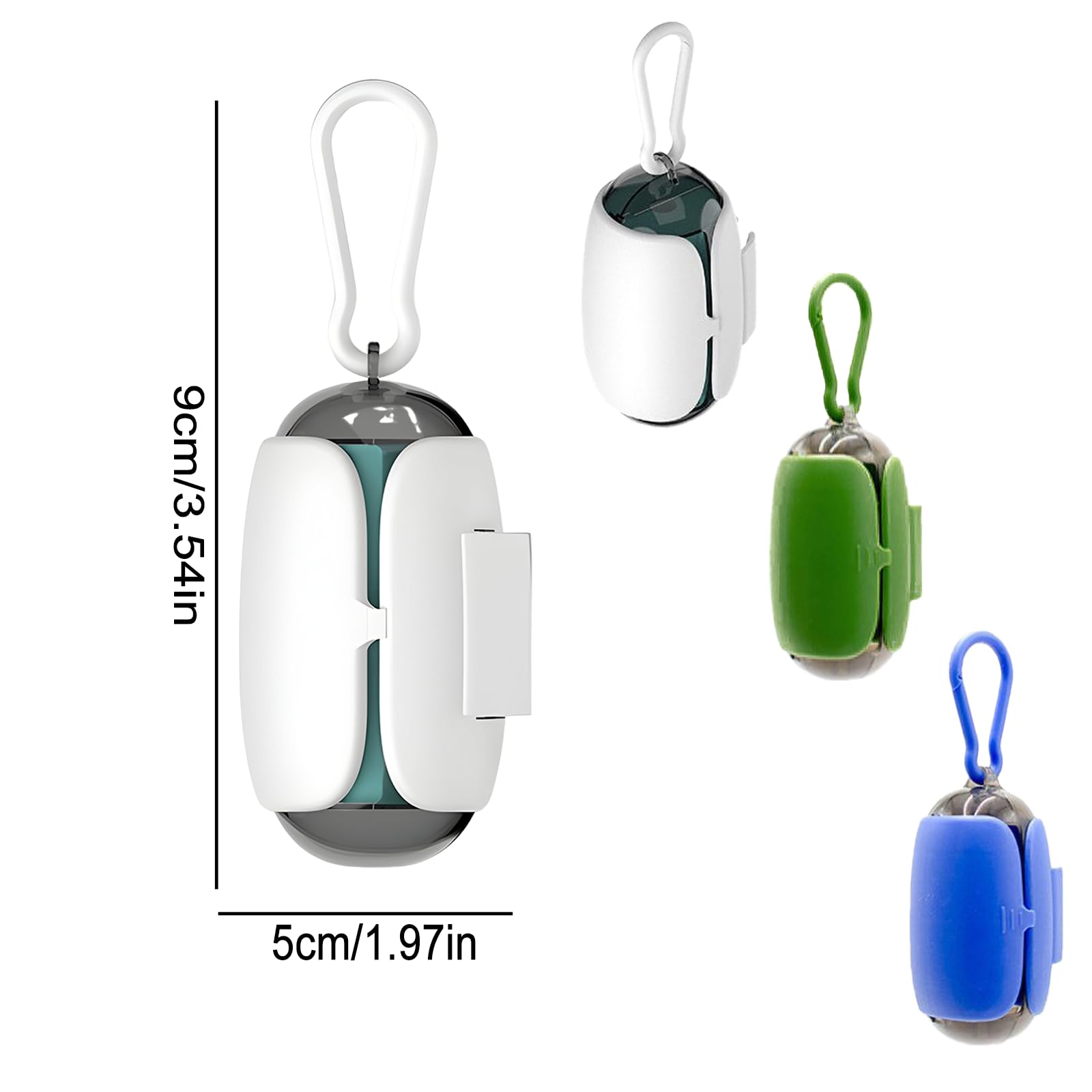 Eiflayn Poop Bag Dispenser, Pack of 3 Waste Bag Dispenser for Dogs Attaches to a Lead, Dog Bag Dispenser - Image 2