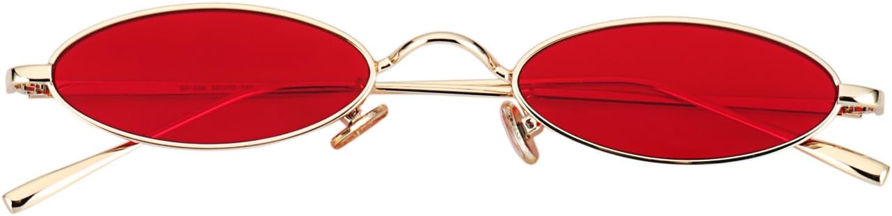 MEETSUN Vintage 90s Small Oval Sunglasses For Women Men Metal Frames Designer Gothic Glasses - Image 4