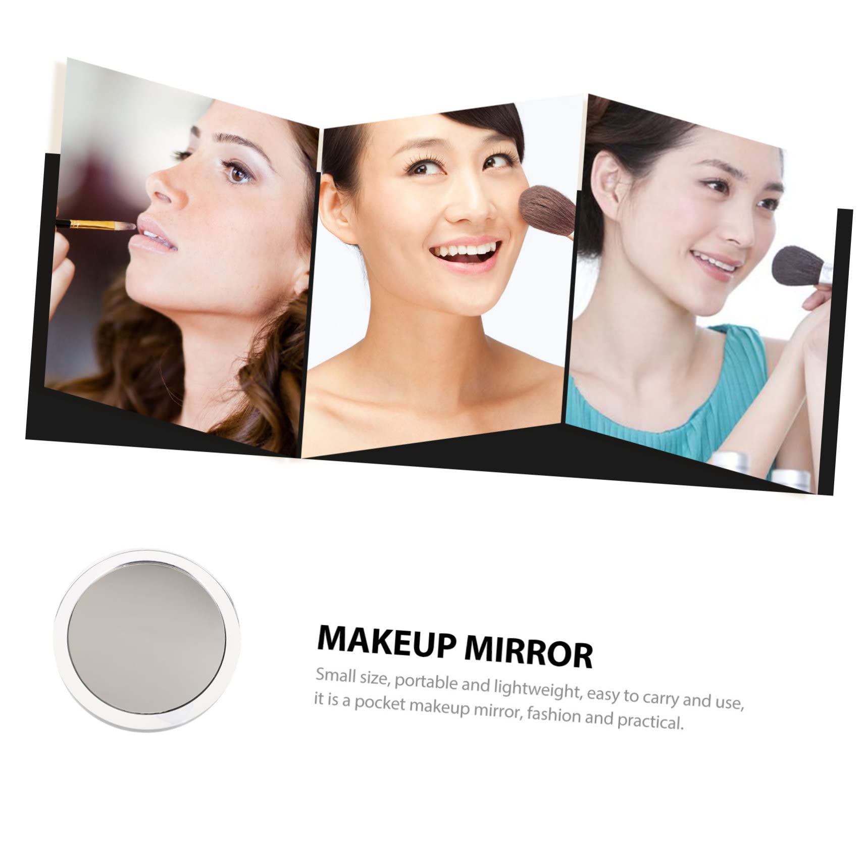MAGICLULU 4 Pezzi Specchio Ingranditore Portatile Con Tazza Ingrandimento 20x Per Il Trucco Da Donna Specchio Compatto Per Il Trucco Per Uso Quotidiano