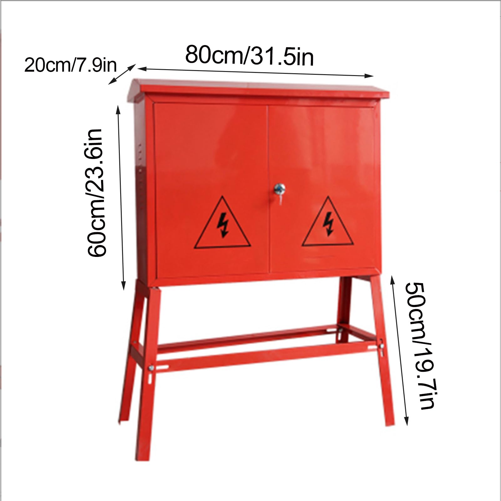 Acero Laminado En FríO Armario De DistribucióN Exterior con Interruptor Caja De DistribucióN Impermeable Caja EléCtrica para Interior Y Exterior Varios TamañOs,03,80 * 60 * 20cm