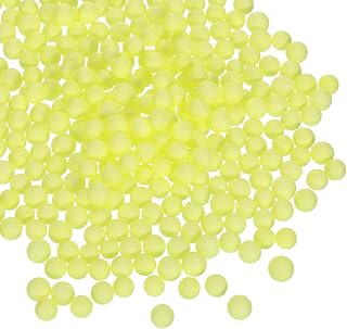 sourcing map Paquete de 10 bolas de espuma de 0.15 a 0.25 pulgadas, mini bolas redondas de espuma para manualidades, decoraciones de fiestas, rellenos de almohada de jarrón, color amarillo
