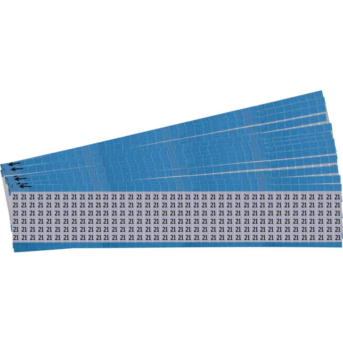 Cinta de aluminio Brady AF-21-PK para resolver el caos de cables con números sólidos 2