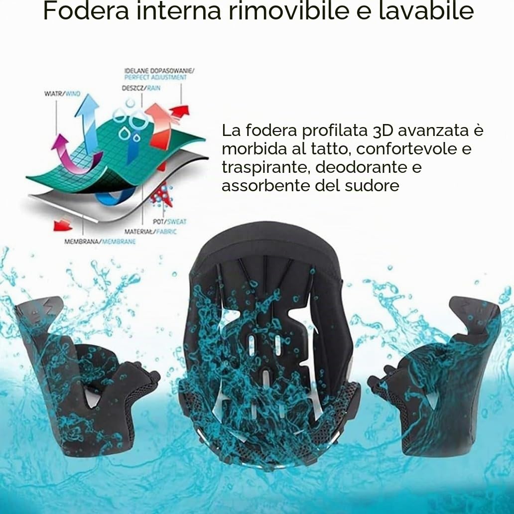 Bluetooth Casco Modulare Moto, Omologato ECE Integrale Casco con Doppia Visiera Parasole, Speaker Integrato Microfono