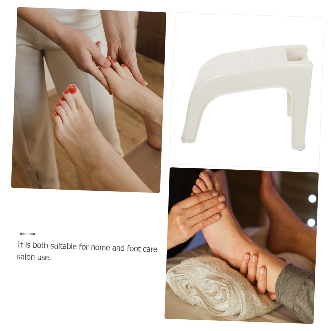 POPETPOP 1pezzi Sgabello Per Pedicure in Plastica Poggiapiedi Antiscivolo Per Bagno Supporto Pratico Per Nail Art Adatto Per Uso Domestico e Salone Estetico
