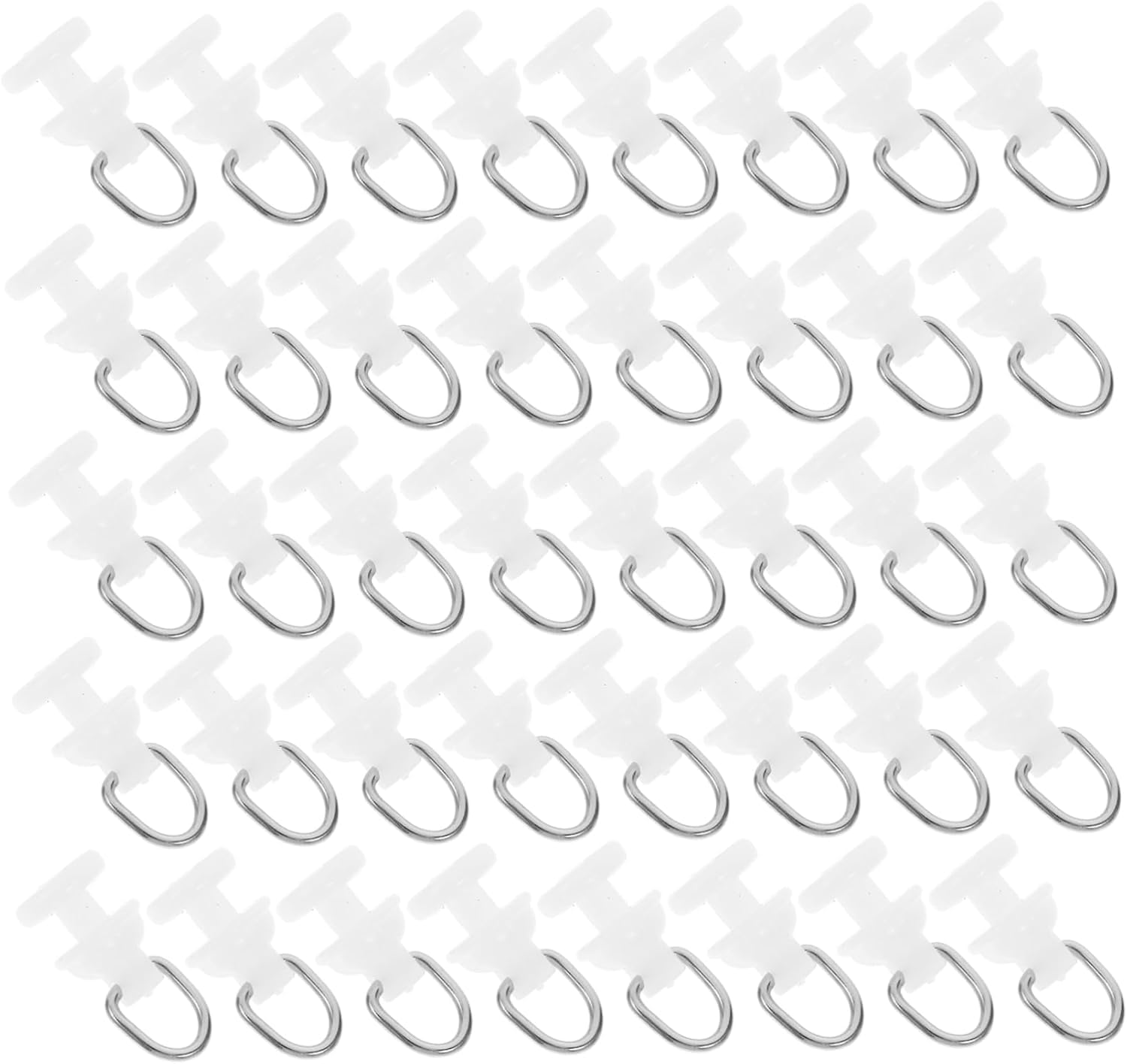 Curtain pulley, 50pcs PVC Bead Curtain Track Hooks Window Roller for Rv and Home Decor