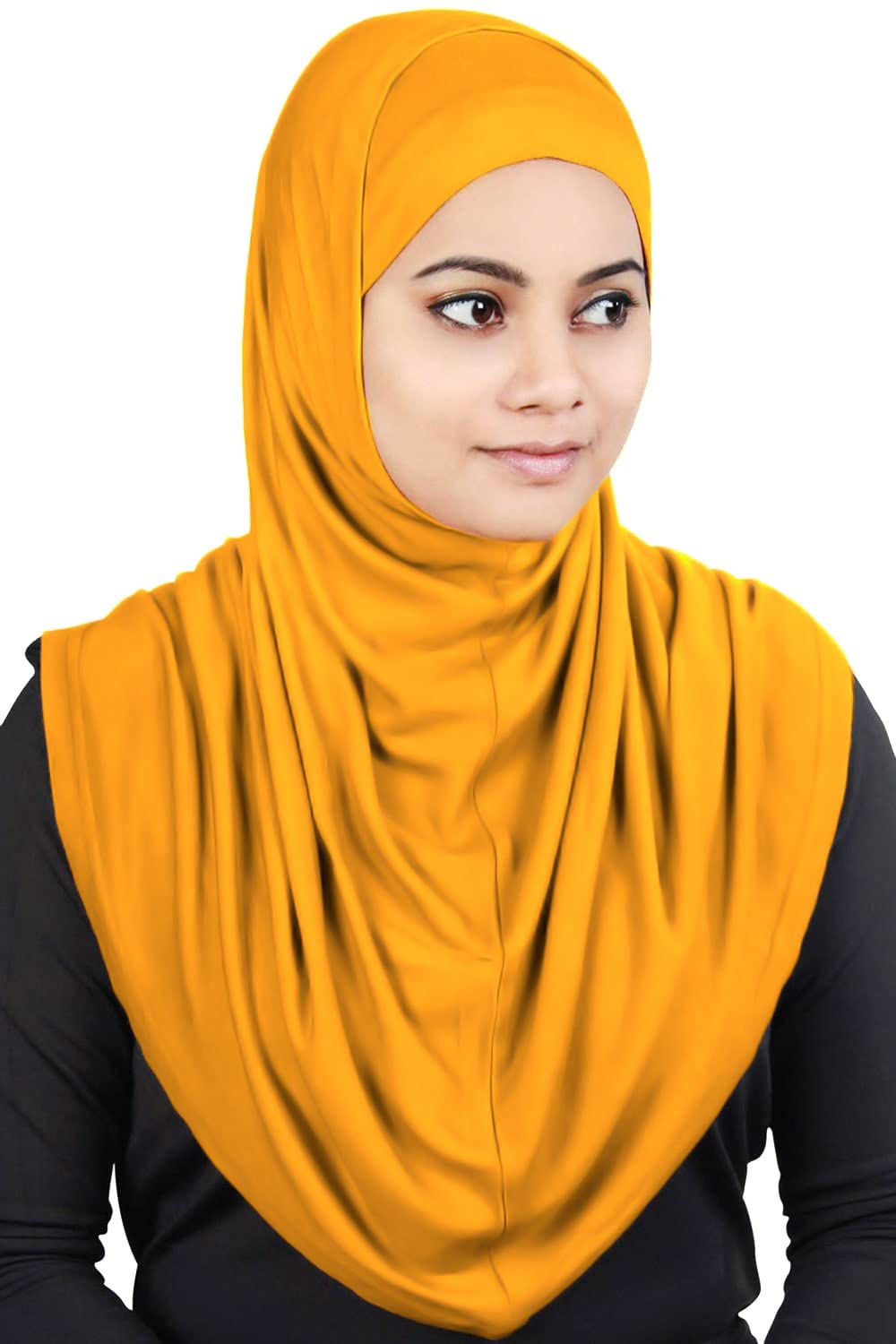 MyBatua Women's 2-Piece Al-Amira Hijab with Under Scarf/Cap/Bonnet in Soft Viscose Jersey, Ready to Wear HJ-129