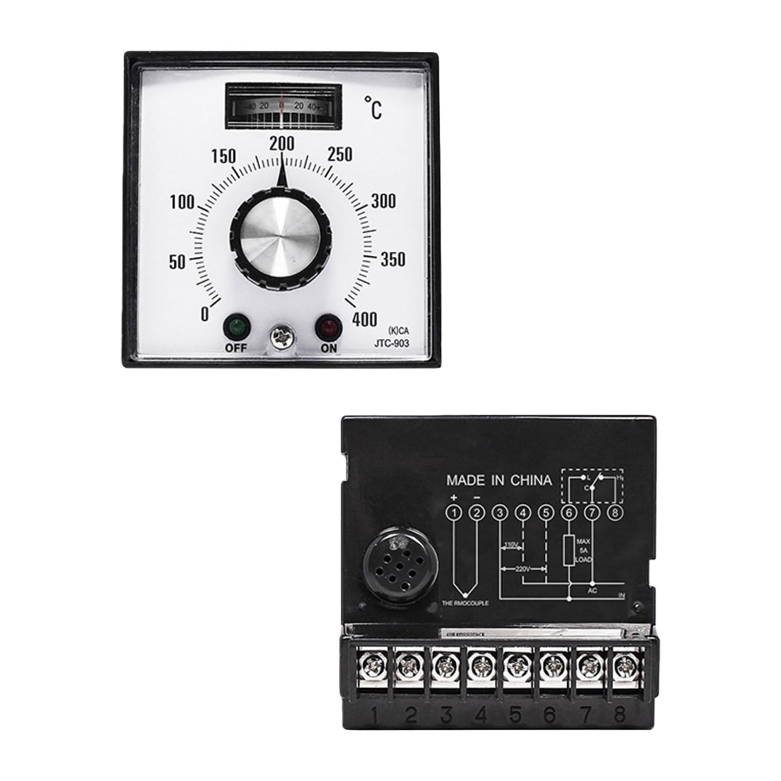 Xjdzineq Precisions Microwave Oven Thermostat 400°C Relays Output Metal Texture for Enhancing and Energy Efficiency Thermocouple Temperature Control