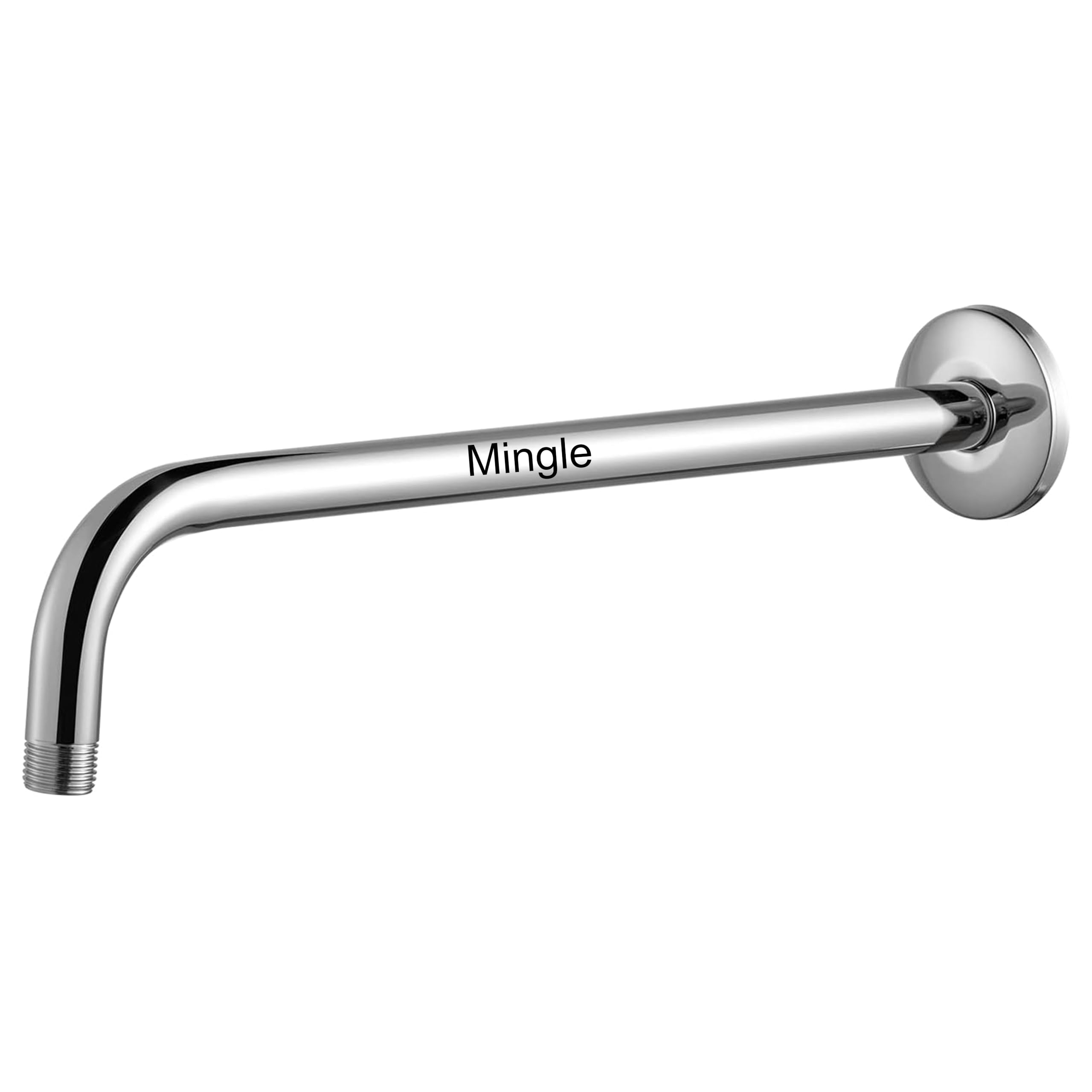 Mingle® Round Full Bend Shower Arm | Premium Stainless Steel Shower Arm for Overhead Showers | Chrome Finish Shower Holder (ARM_18*18) (B0CJVG63TD) Amazon Price History, Amazon Price Tracker
