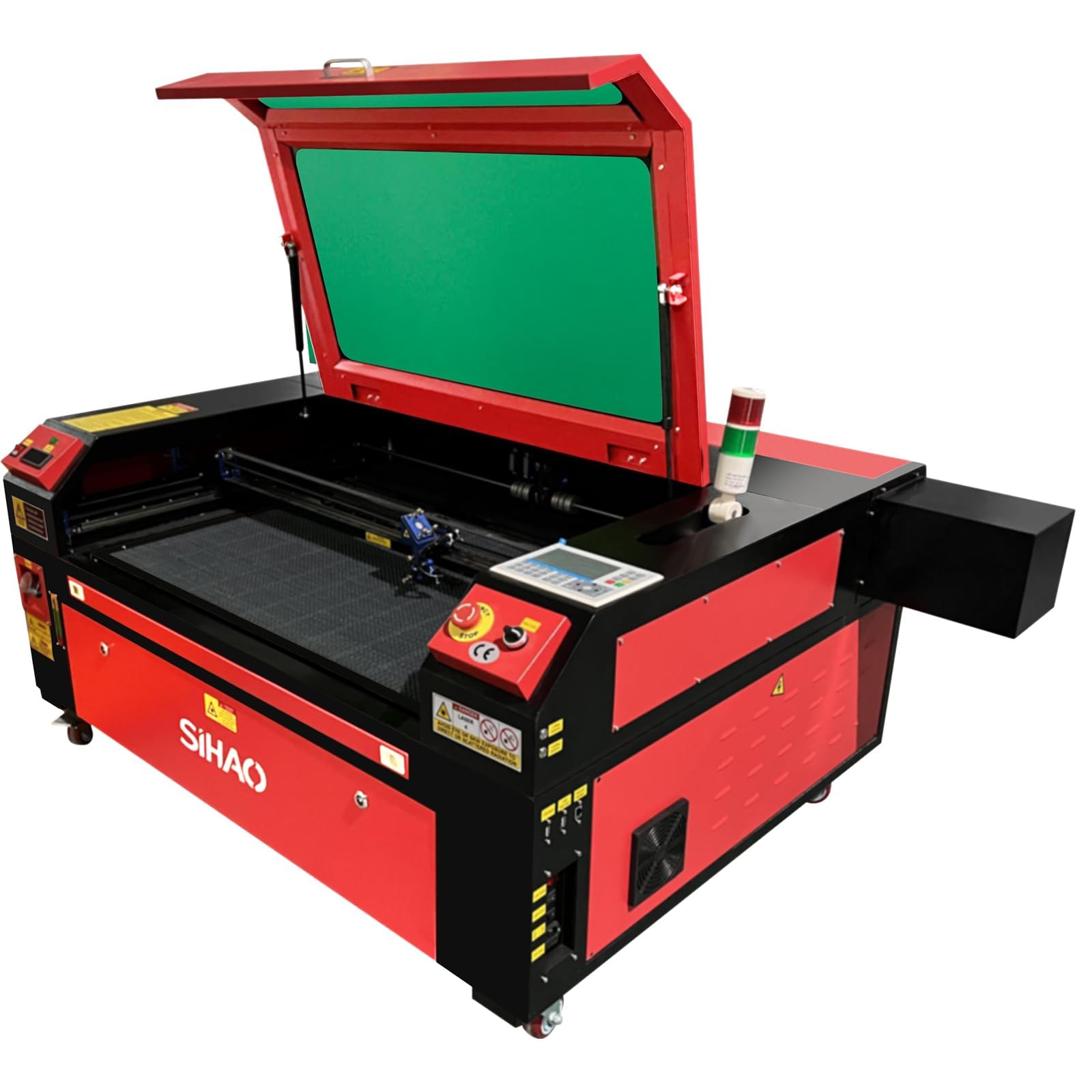 100 W CO2 Laser Graviermaschine 900x600mm Laser Graviermaschine Laser Cutter Laser Engraver Graviergerät Laserschneider mit Rotary 800mm/s USB Ruida/LightBurn für Holz/Papier/Kunststoff/Leder/Harz