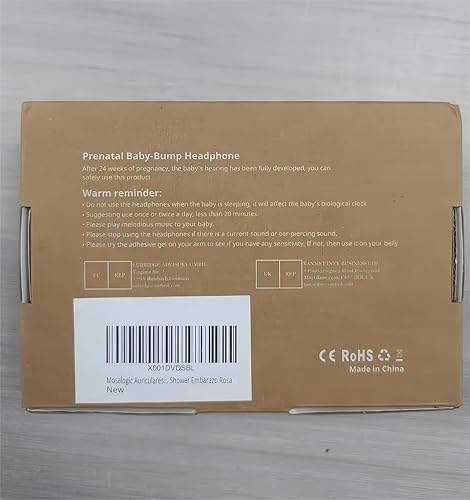 Miniatura 8 de Mosalogic Auriculares para embarazadas con altavoces para embarazadas, reproductor de música para embarazadas con adhesivos seguros aprobados por la