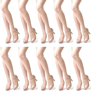 [M&M] ストッキング 10足組 日本製 静電気防止加工 つま先補強 レディース