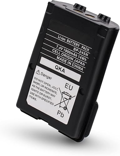 Accessoryway BP-245N 7.4V 1900mAh batería de iones de litio para Icom IC-M71 IC-M72 IC-M73 Serie VHF marina de dos vías radios batería de repuesto