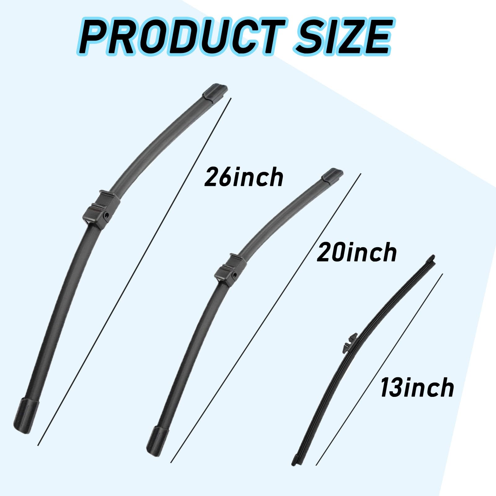 Windshield Wiper Blades for BMW X3 F25 (2011-2017) Models 26