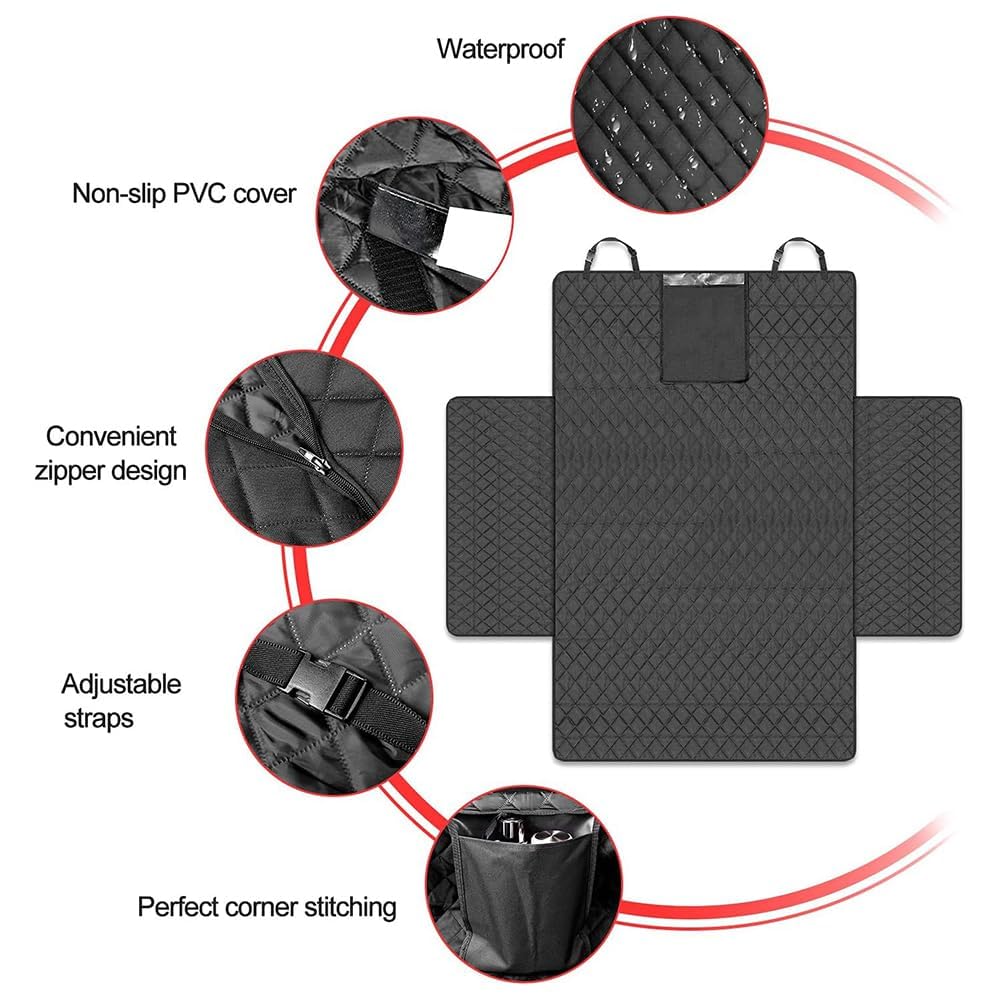 Housse Protection Coffre Voiture Chien, pour Toyota RAV 4 RAV4 2019-2024 Banquette Imperméable et Antidérapante pour Animaux Tapis Coffre Voiture dédié Chien
