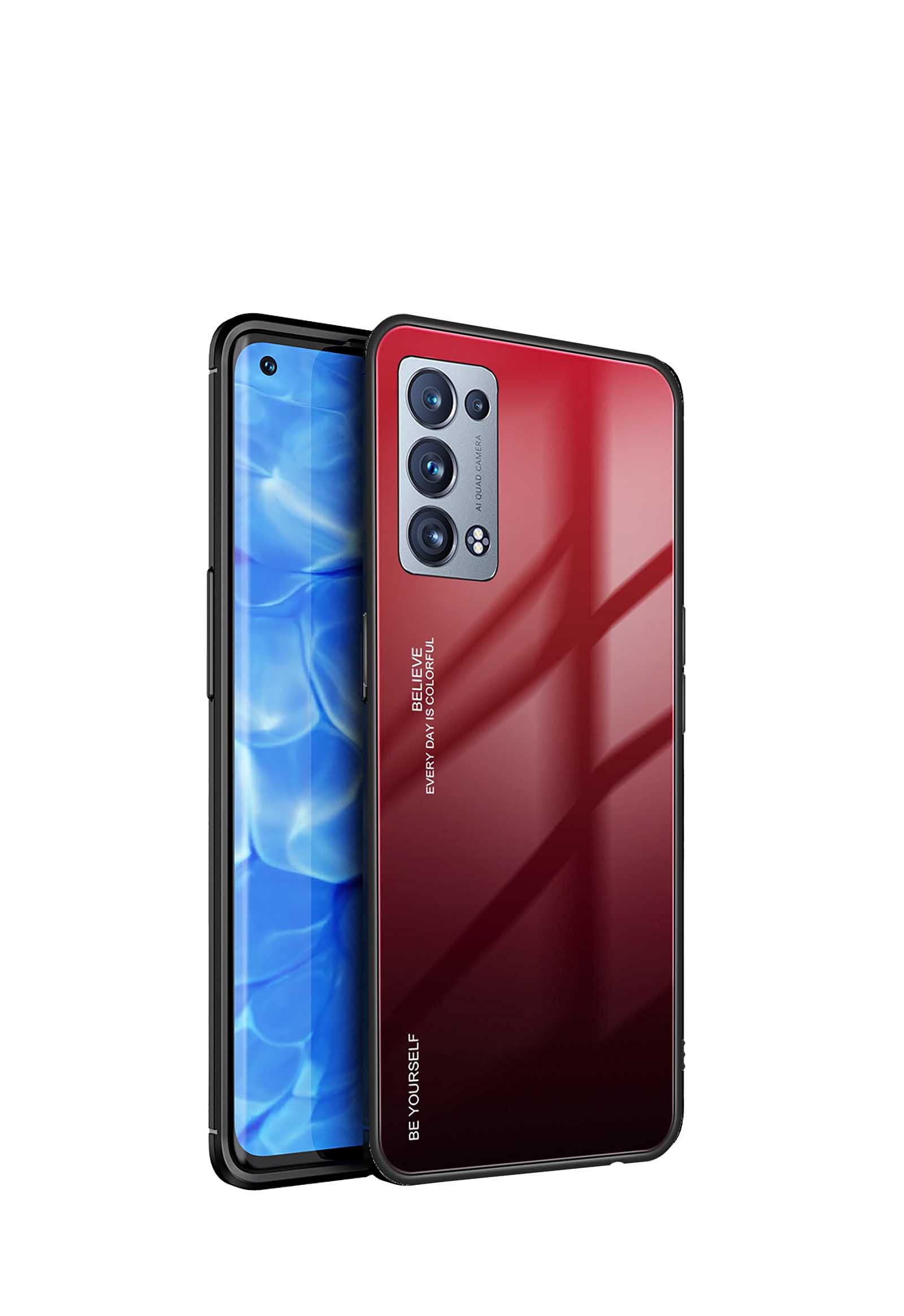 SEAHAI Cover per Oppo Reno 8 PRO 5G (Reno8 PRO 5G), Specchio Case Clear View Standing Mirror Flip Custodia Full Body Protettiva Bumper Folio Copertura - Blu