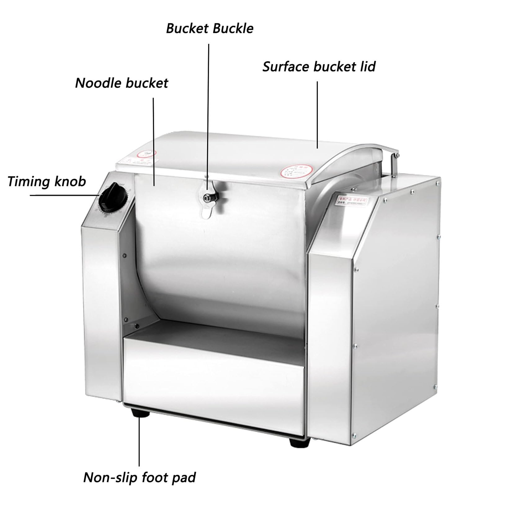 Impastatrice Professionale Per Farina Con Capacità Di 3/5 Kg Per Pasta, Impastatrice Elettrica, Impastatrice Per Farina, Impastatrice Automatica Per Farina, Macchina Professionale 30-50 Kg/H,110V