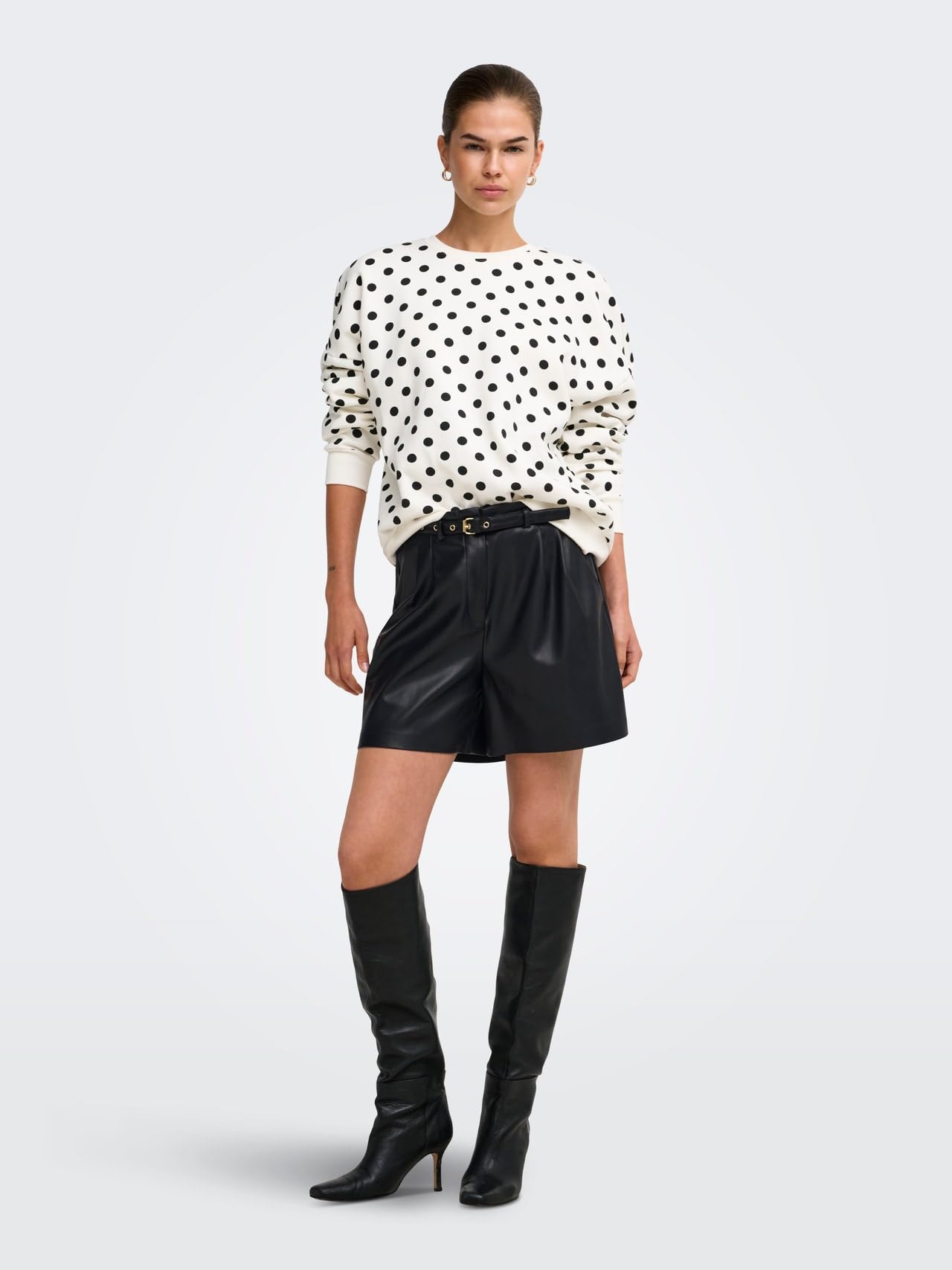 ONLY Faux Leather Shorts ONLHEIDI Mid Waist Regular Fit Faux Leather Shorts