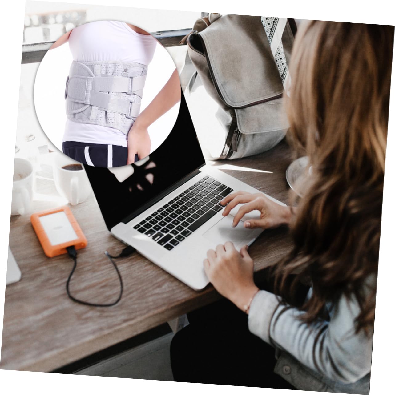 HAWILLOSCH Men Women Back Support Belt Pelvic Support for Lumbar Steel Plate Unisex Breathable Waist Strap Grey m