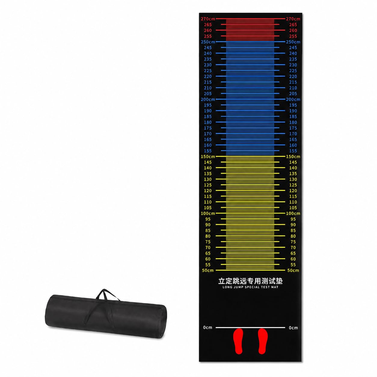 Weitsprungmatte, Gummi, Rutschhemmend, Robuste, Übungsmatte Leichtathletik, Vorbereitung Prüfung, Für Heimanwender, style to 4, 300x50cm