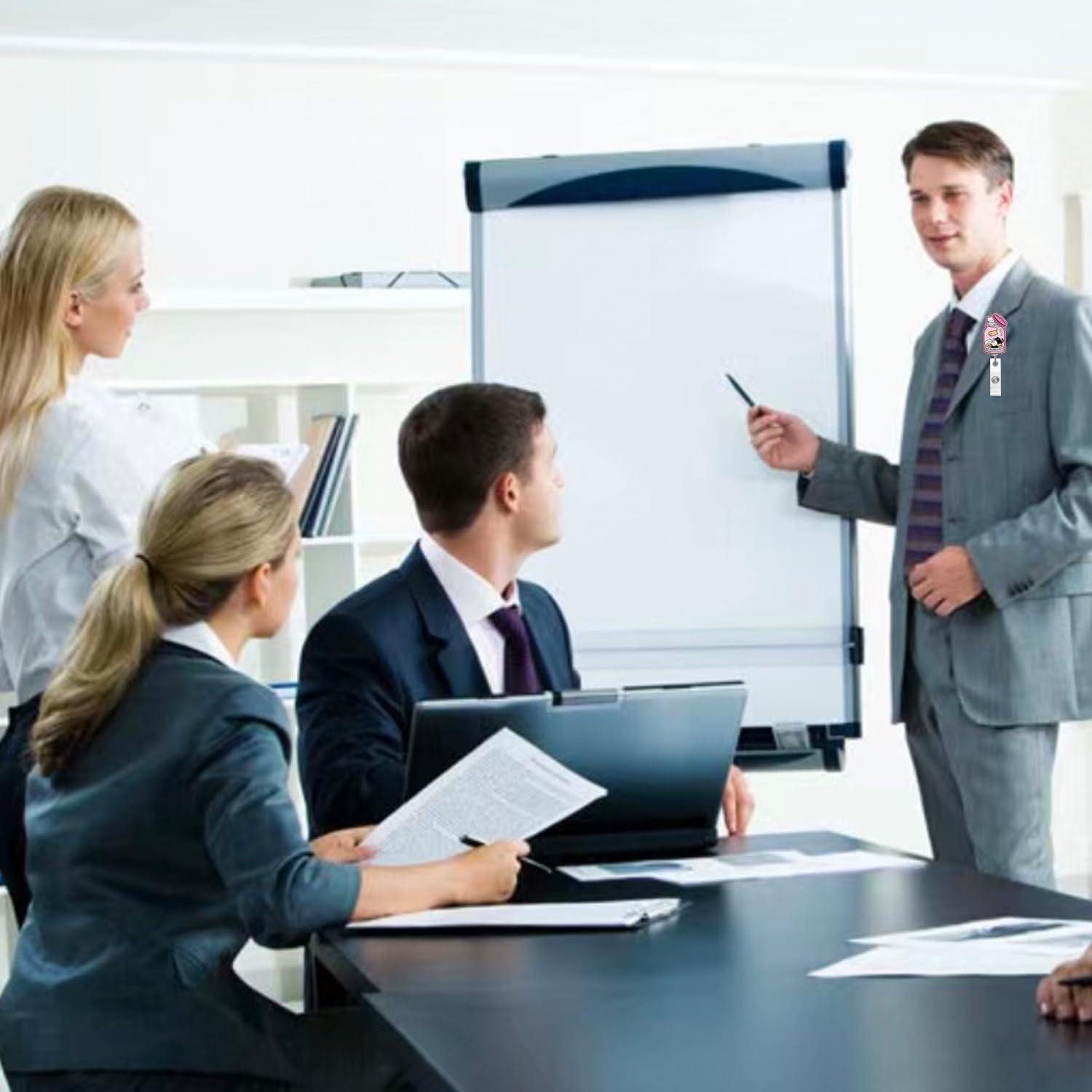 Funny Cat Badge Reel,Cute Pink Bottle Cat Acrylic Badge for ID Card Badge,Telescoping Retractable Badge Holder Alligator Clip Accessories for Nurse,Medical Worker,Nursing Student,Teacher