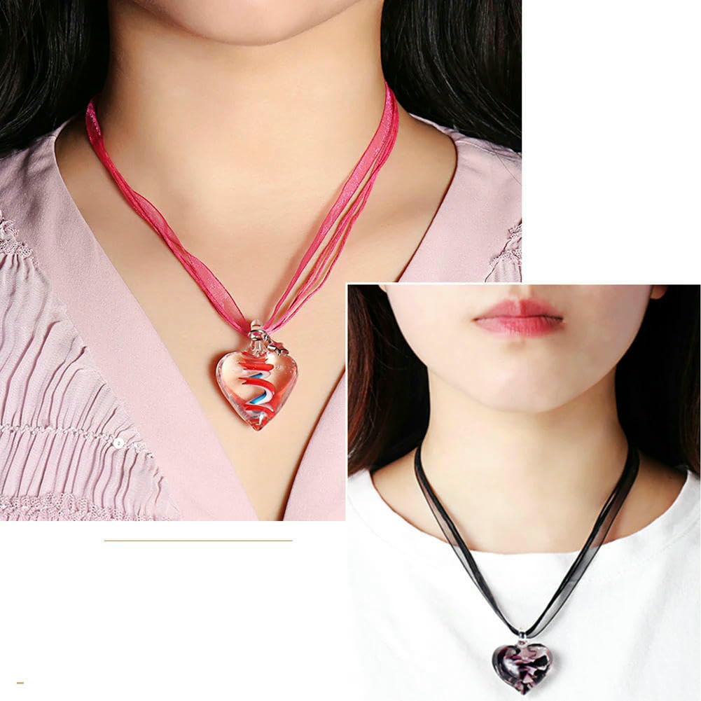100 Piezas de cordón Encerado y Cinta de Organza para Hacer Collares, Accesorios con Cierres de mosquetón de Hierro, 45-455 cm (17,6-17,8 Pulgadas) F8-Rosa