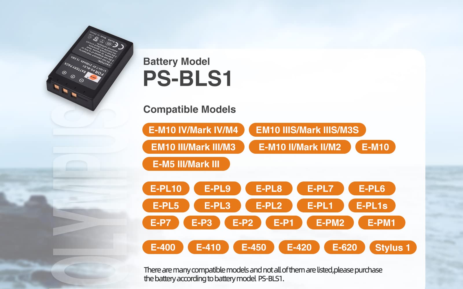DSTE（2 Pack） Ersatz Batterie BLS-1 + DC84E Reise Ladegerät kompatibel mit Olympus PS-BLS1 E-400 E-410 E-420 E-450 E-600 E-620 E-P1 E-P2 E-P3 E-PL1 E-PL3 E-PM1 Kamera