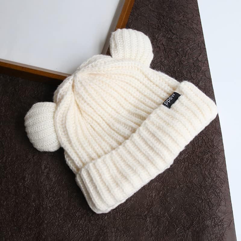 Miniatura 6 de Lindo gorro de oso mullido Kawaii para estética, suave y cálido, gorro de invierno para mujer, gorro de felpa con orejeras