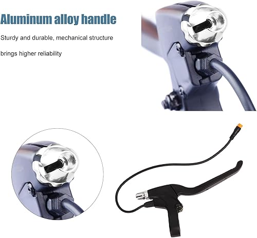 Miniatura 4 de VBESTLIFE Palanca de frenos de bicicleta, 2 palancas de freno de bicicleta eléctrica, 12.6 in, alambre impermeable, mangos de freno para BBSHD BBS01