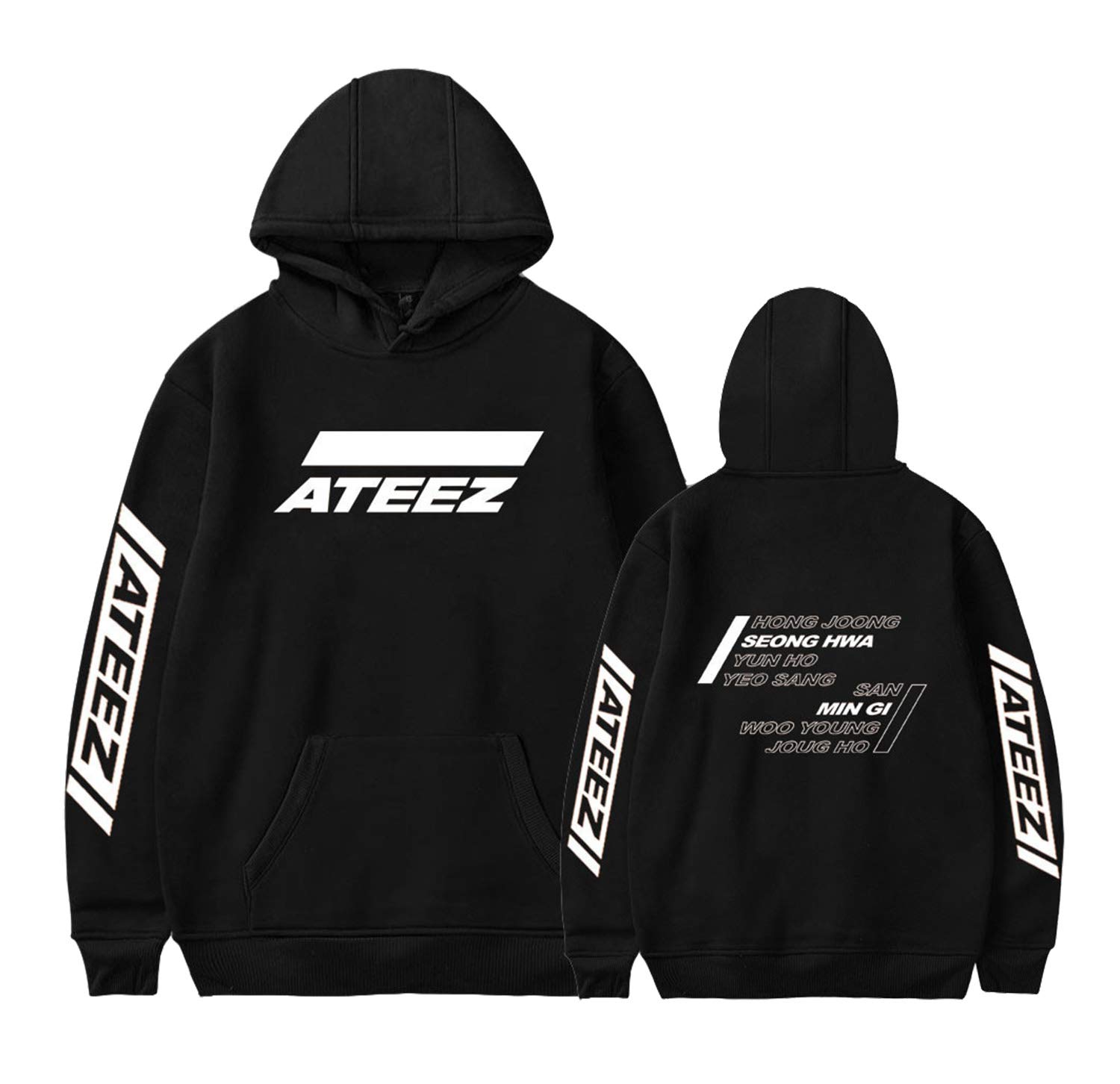 RflowtopKpop ATEEZ Album Treasure Hoodie Sweater San Seonghwa Mingi Hooded Jacket Pullover