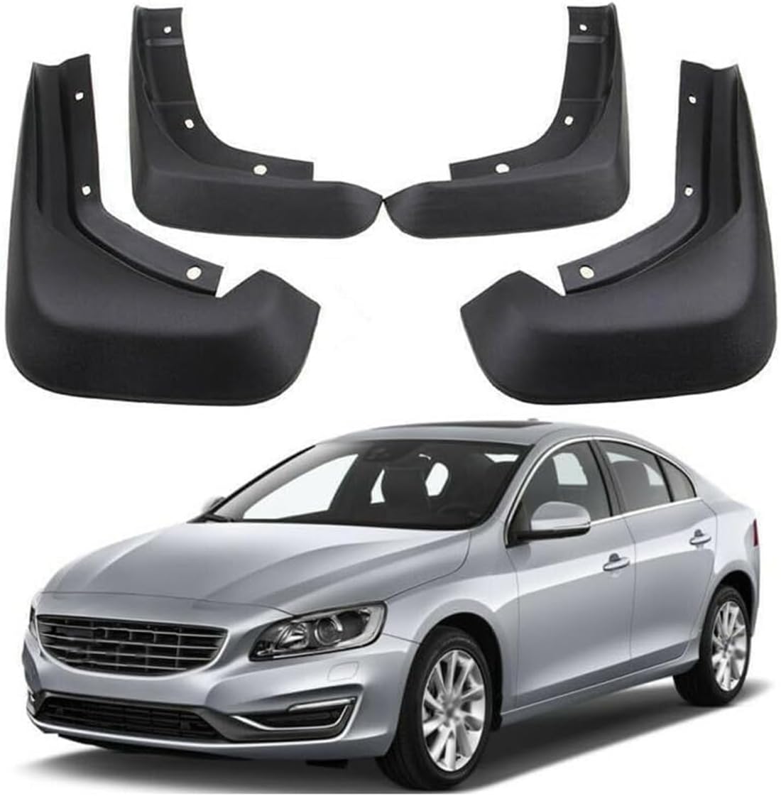 Bavettes pour Volvo S60 2010-2016 - Garde boue auto avant arrière TOROM 4 pièces