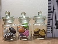 Vista 3 de 3pc Miniatura Alimentos Chocolate Galleta Pastel Casa de Muñecas Donut Candy en Vidrio Transparente Mini Botella Fruta #MF060