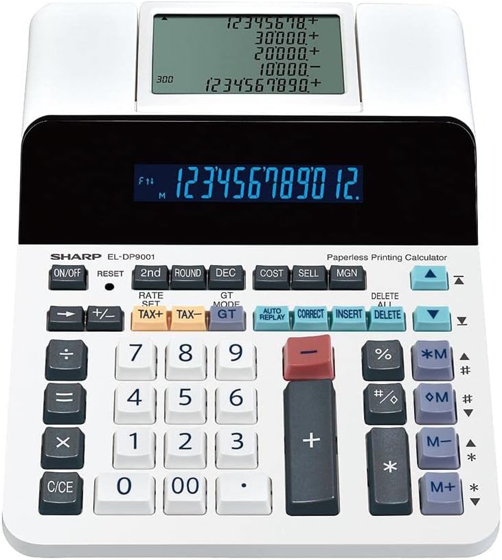 Calculator PAPERLESS Printing AC 12 Digit Fluorescent DISP. Amazon.ca