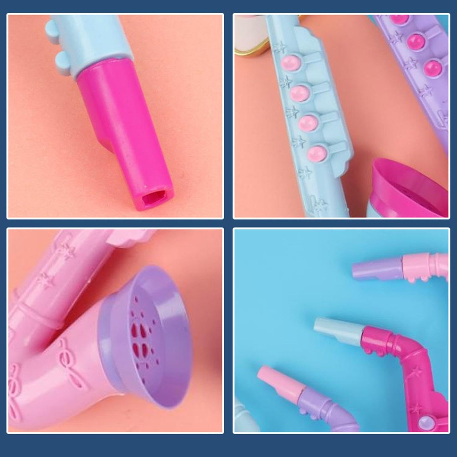 Saxofón de ,Seguro y Realista - Instrumento Musical De Saxofón - para Pequeños Principiantes Juego de Roles y Actuación Accesorios de Práctica en Casa y Preescolar Infantil