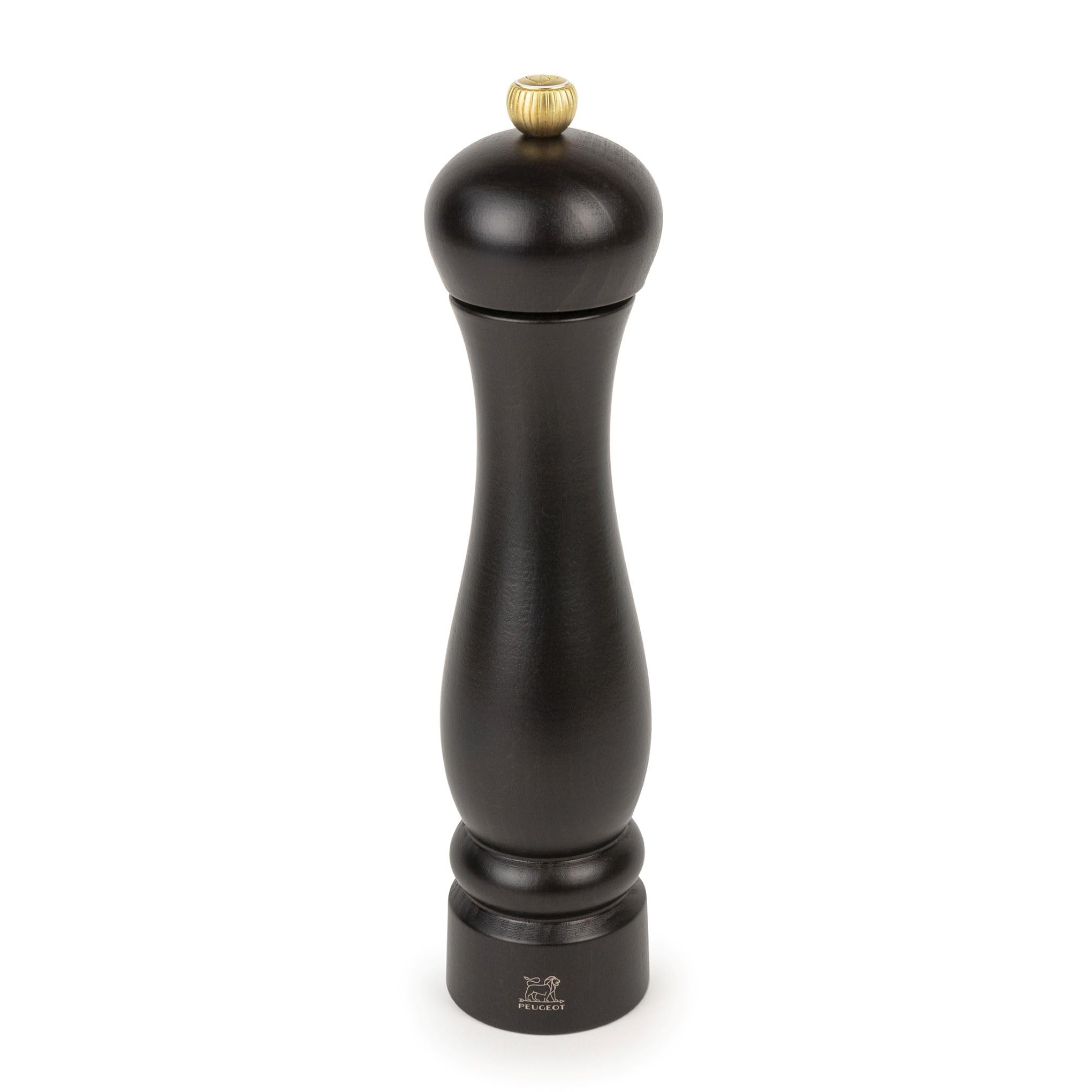 Peugeot Clermont Manuelle Salzmühle, Klassische Mahlgradeinstellung, Höhe: 24 cm, Holz, Braun, 27988