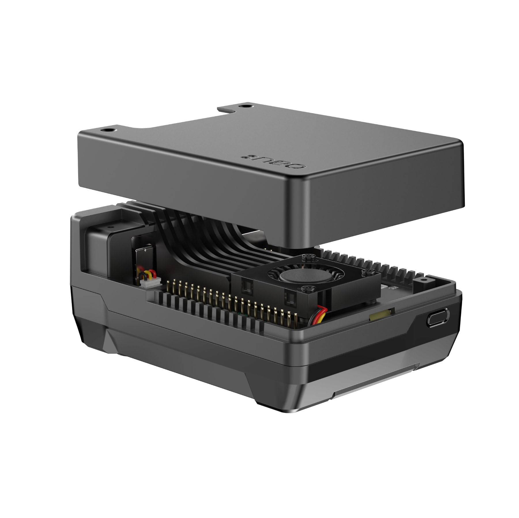 Argon NEO 5 M.2 NVME PCIE Case for Raspberry Pi 5 | Aluminum case with Built-in Fan