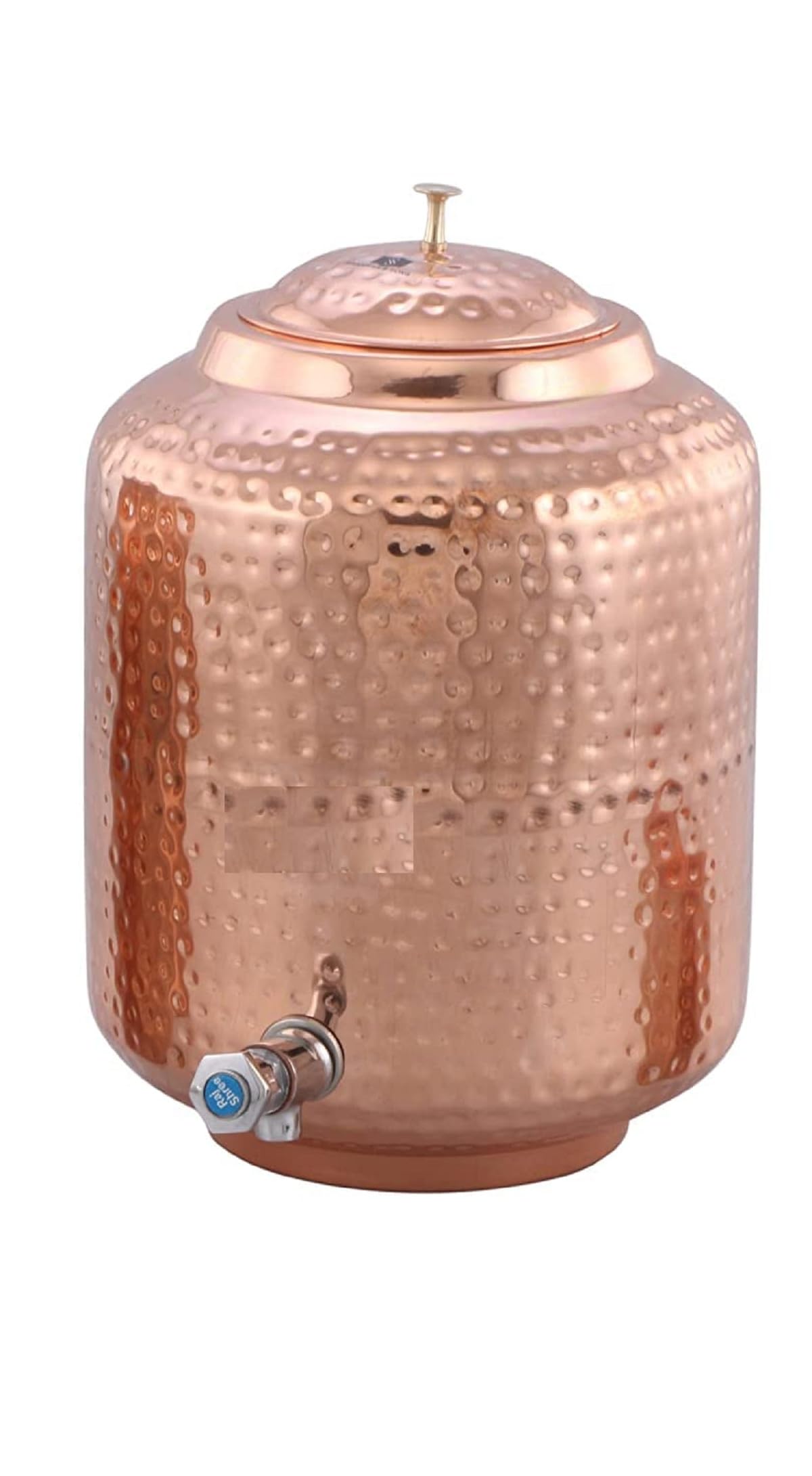 Matka Wasserspender aus gehämmertem Kupfer, 11 Liter, Behälter für Wasserspeicher, Fassungsvermögen: 11000 ml