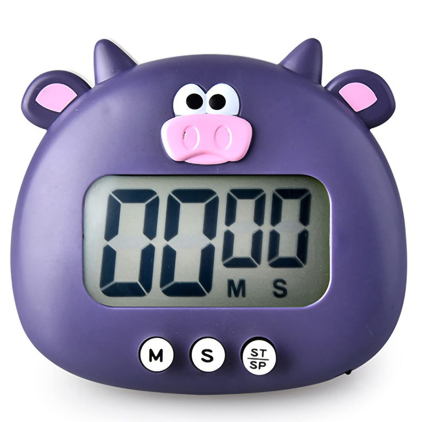 Magnetic Kitchen Timer Countdown Digital Electronic Cute Cartoon Animal Digital Kitchen Cooking Timer with ON Off Switches for Cooking Bake Egg Toothbrush Classroom Teacher