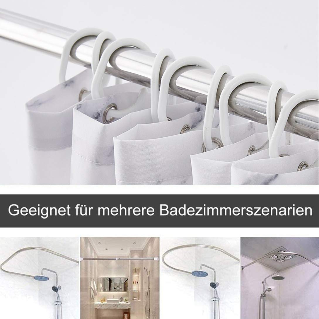 Tenda da doccia impermeabile ad asciugatura rapida con orlo appesantito, lavabile, in poliestere, per il bagno, con 12 ganci, 180 x 200 cm | Leroy Merlin