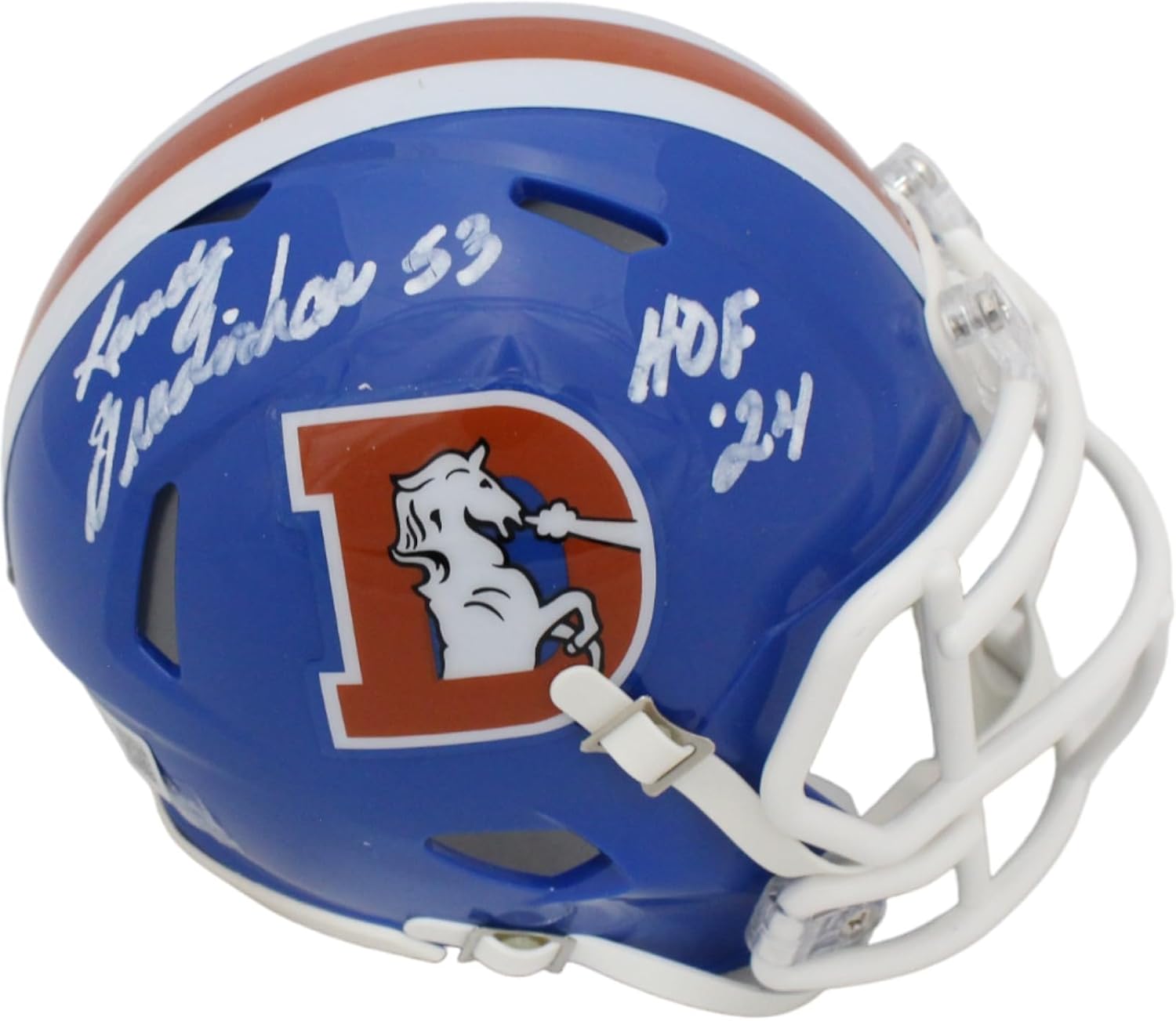 Randy Gradishar Autographed Denver Mini Helmet TB HOF Beckett