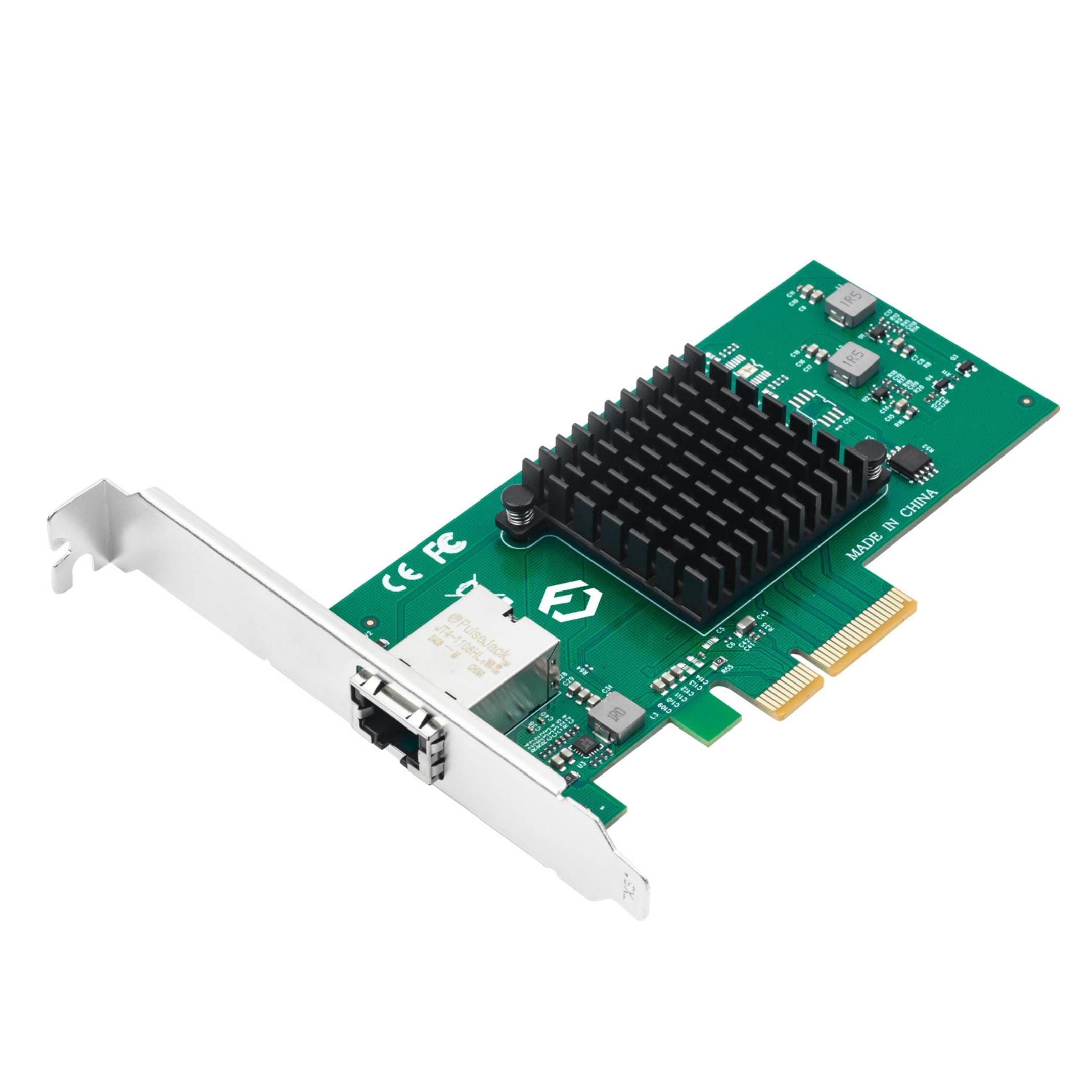 Fenvi F-RAQC107PCE PCIe 10GBASE-T LAN Adapter, Marvell AQC107, RJ45 Multi-Speed 10G/2.5G/1G/100M, Wake-on-LAN, LED Indicators, Supports Windows/Linux/Server, Brackets | 3-Year Warranty