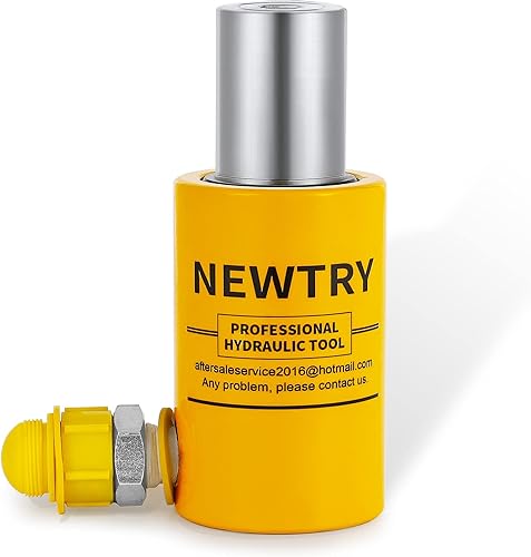 NEWTRY 10 toneladas hidráulico Ram Jack cilindro corto tipo 2 "Stroke Porta Power Ram Industrial Lift Jack Retract automáticamente para envío