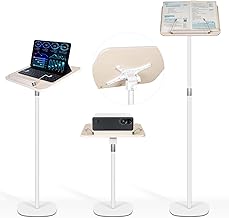 Floor Standing Book Stand, Foldable Book Holder for Reading with Page Clips, 19