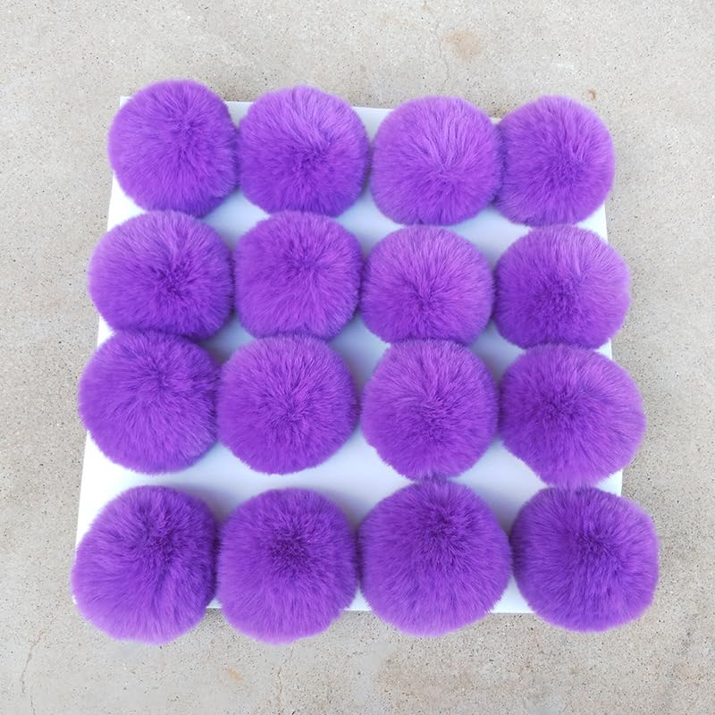 Lot De 10 Pompons De 8 Cm En Fourrure Synthétique Pour Bonnet