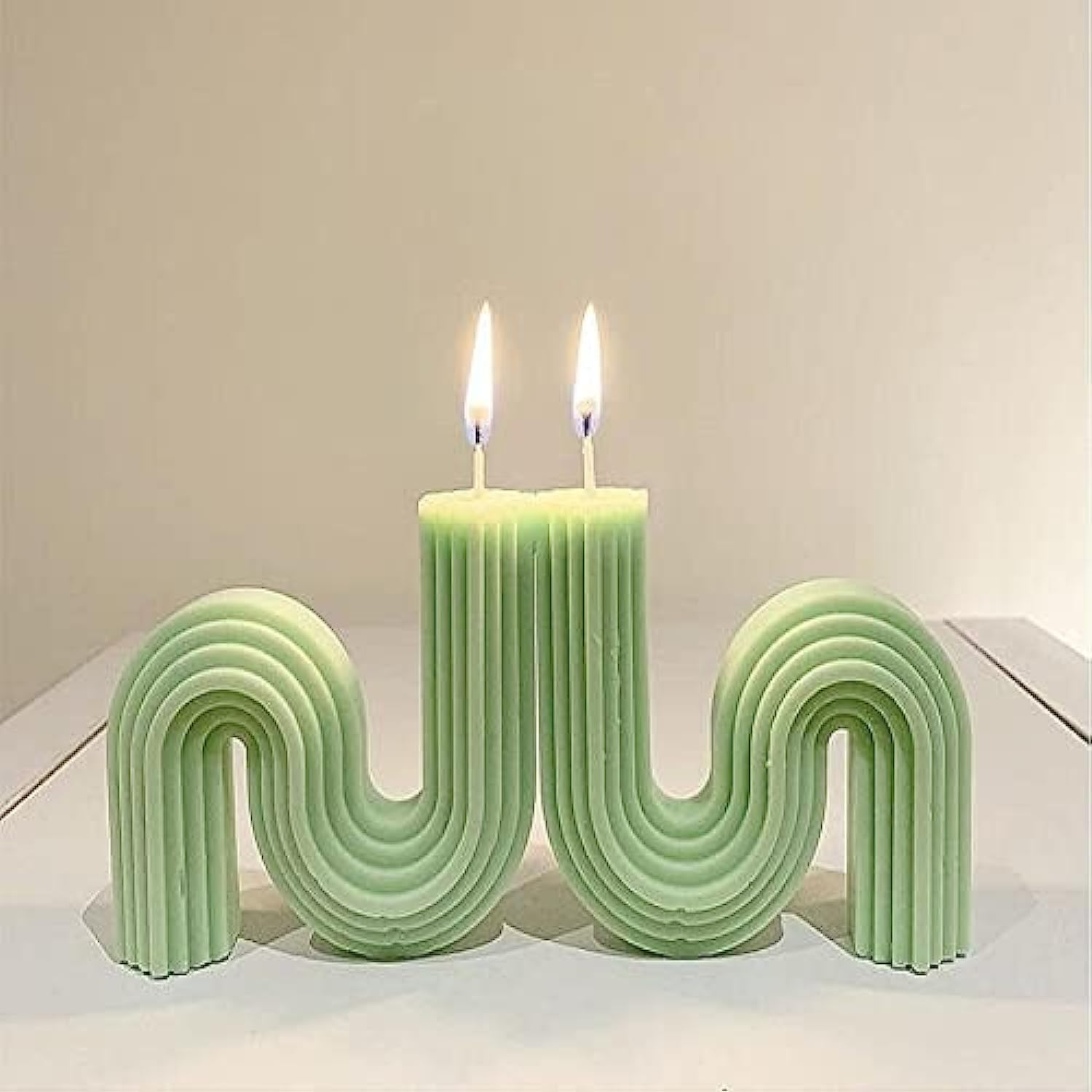 Large S Geometric Shape Candle Mold Geometric Resin Mold Geometric Silicone Mold for Candles Soap Mold Nordic Geometric Line Candle Making Mold