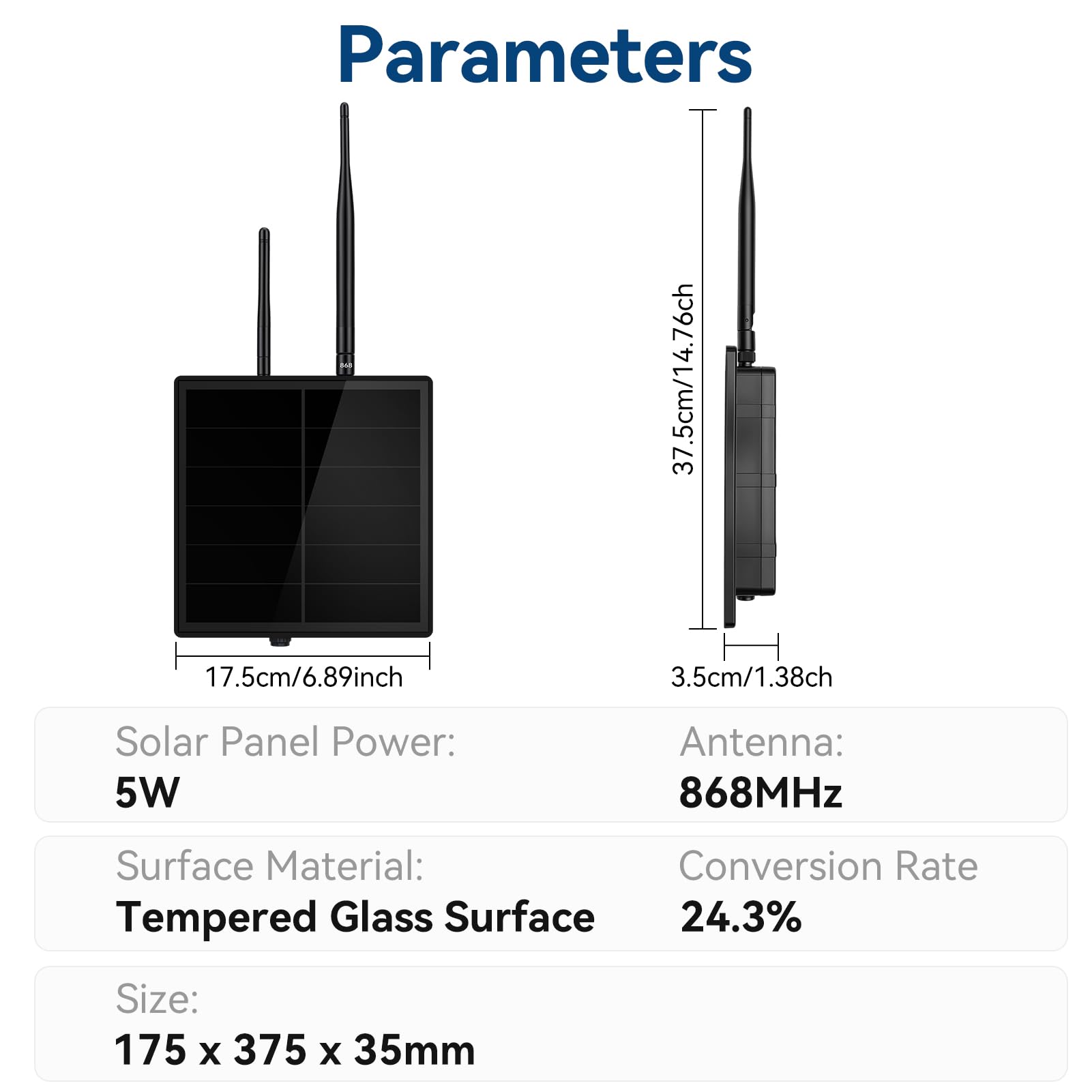 Solar-Kit für ESP32 LoRa V4 Entwicklungsboard mit 868-MHz-LoRa-Antenne, 2,4-GHz-WLAN-Antenne und L76K-GNSS-Modul, wasserdichtes 5-W-Solargehäuse für Outdoor Meshtastic