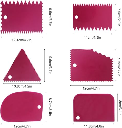 Miniatura 6 de DaKuan Fabulous - Kit de raspador de pasteles más suave y fondant, 6 piezas de raspadores decorativos y 16 herramientas de modelado y escultura