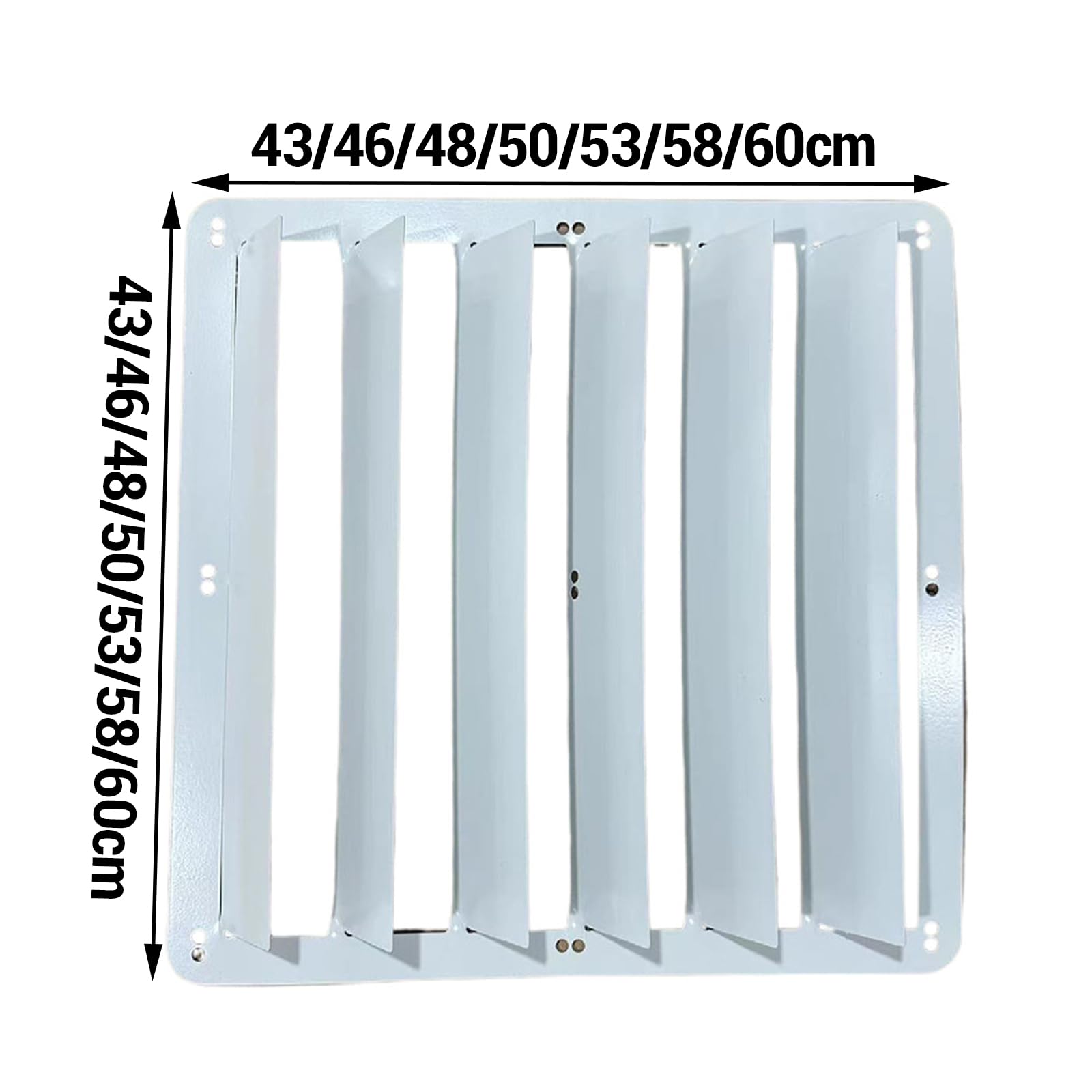 Deflector de CA de acero galvanizado | Ventilación de CA for exteriores de varios tamaños de acero galvanizado: disipación de calor(Square Galvanized Steel,48*48cm)